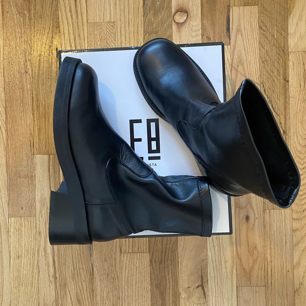 Miista Oliana Black Leather Boots - Picture 5 of 5